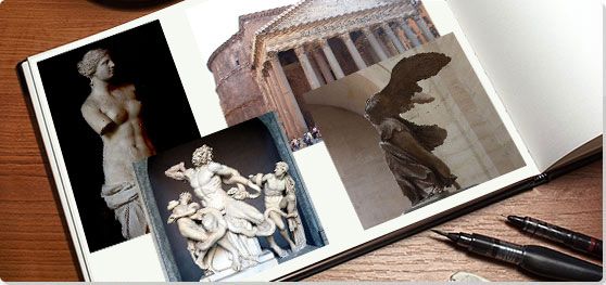 Classical Greek and Roman Art and Architecture Collage