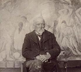 Paul Cézanne delante de su cuadro iLas bañistas/i